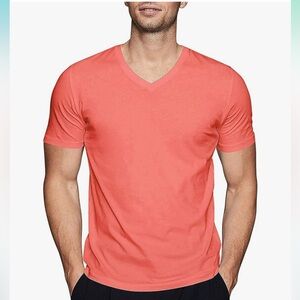 Calvin Klein Men’s V-Neck Shirt Salmon